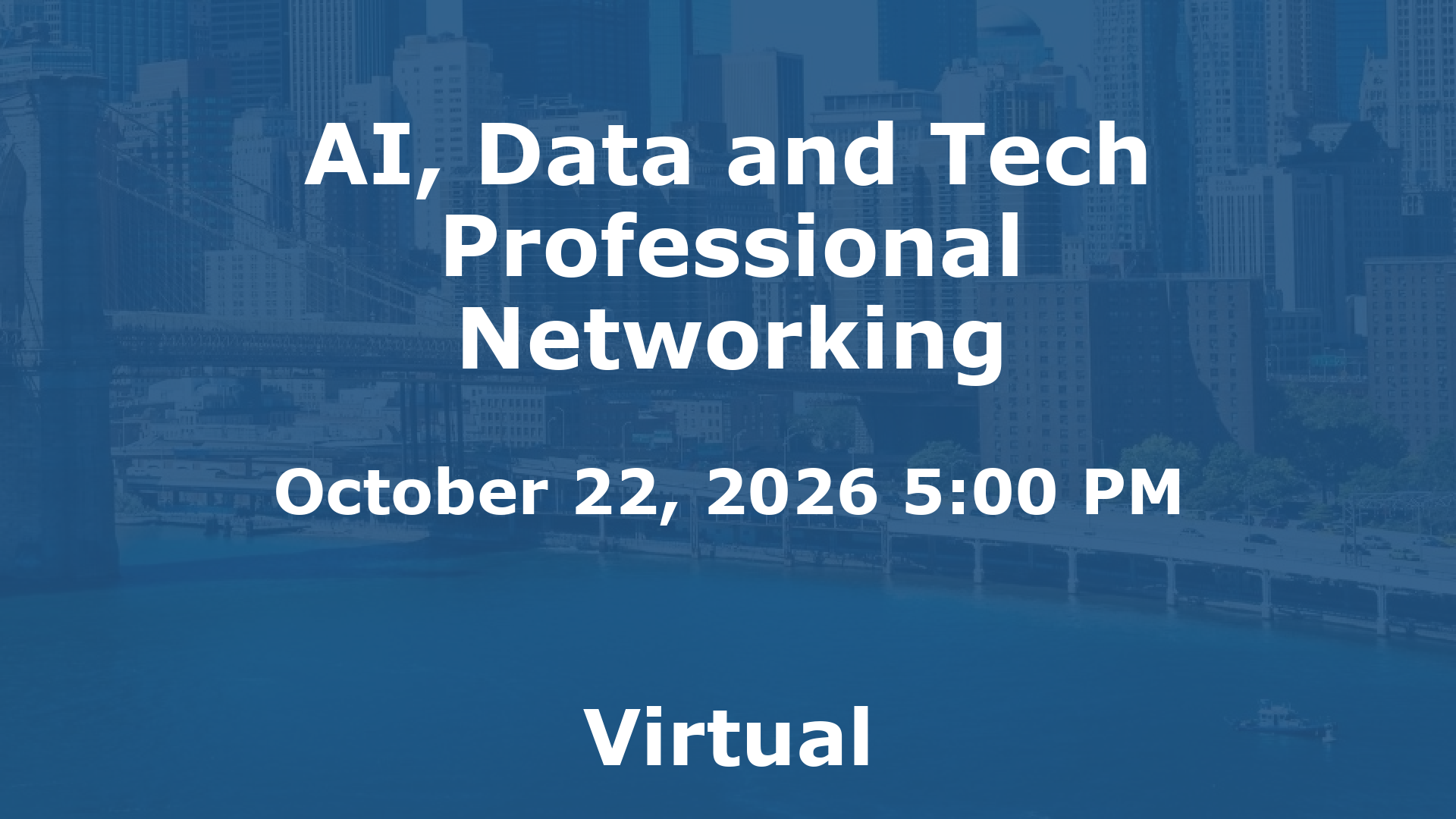 AI, Data and Tech Professional Networking event image
